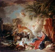 Rest on the Flight into Egypt 1757. Artist: François Boucher