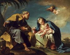 Rest on the Flight into Egypt, 1725. Creator: Giovanni Battista Pittoni the Younger