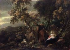 Rest on the Flight into Egypt 17th century. Artist: Nicolaes Berchem