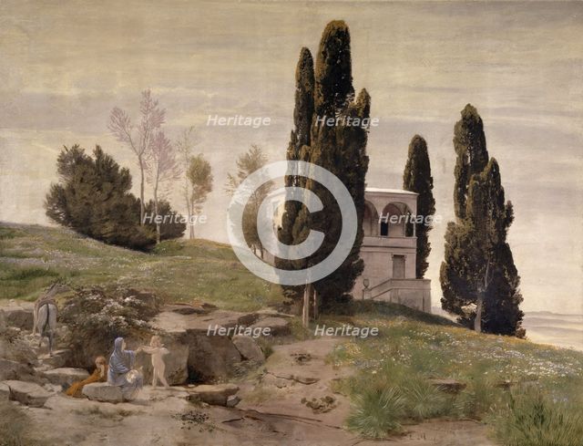 Rest on the Flight into Egypt, 1868. Creator: Arnold Bocklin.