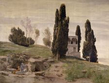 Rest on the Flight into Egypt, 1868. Creator: Arnold Bocklin