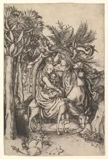 Rest on the Flight into Egypt, ca. 1435-1491. Creator: Martin Schongauer