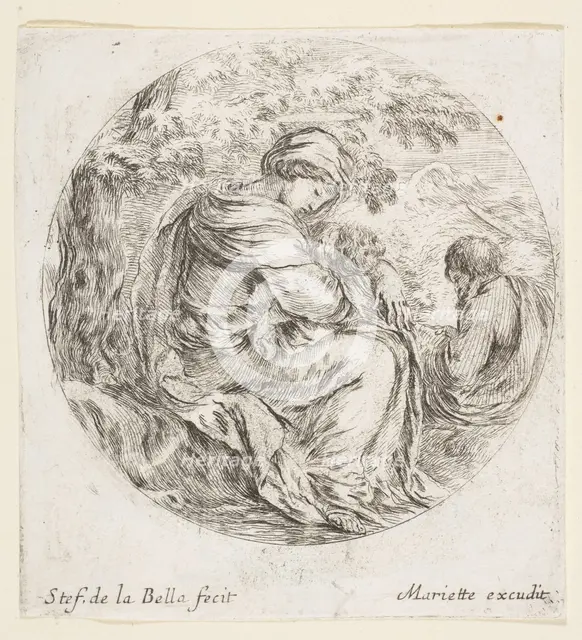 Rest on the Flight into Egypt, ca. 1641. Creator: Stefano della Bella.
