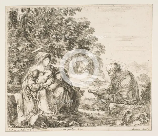 Rest on the Flight into Egypt, ca. 1649. Creator: Stefano della Bella.