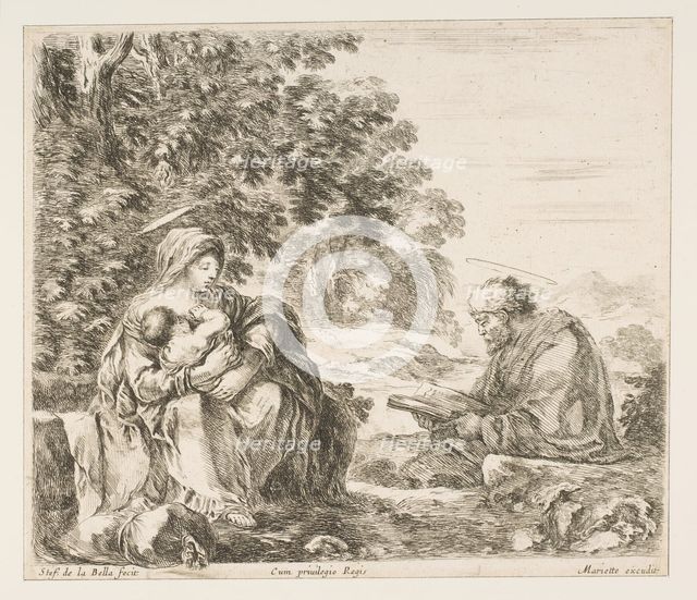 Rest on the Flight into Egypt, ca. 1649. Creator: Stefano della Bella.