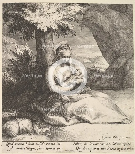 Rest on the Flight into Egypt, ca. 1613. Creator: Jan Muller.