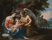 Rest on the Flight into Egypt, c. 1640. Creator: Charles Poërson (French, 1609-1667)