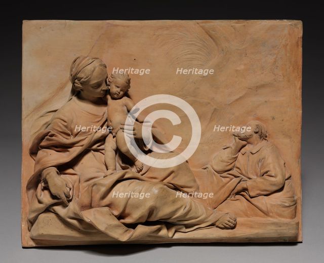 Rest on the Flight into Egypt, c. 1700-1710. Creator: Giuseppe Mazza (Italian, 1653-1741).