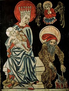 Rest on the Flight into Egypt, c.1410. Artist: German master