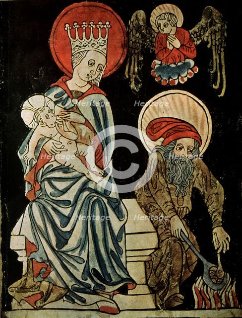 Rest on the Flight into Egypt, c.1410. Artist: German master  