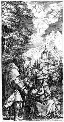 Rest on the Flight into Egypt c1515-1519 (1849).Artist: Albrecht Altdorfer