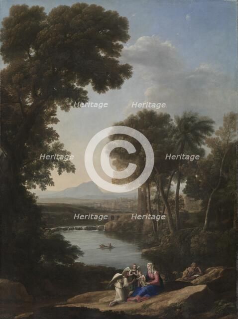 Rest on the Flight into Egypt, early 1640s. Creator: Claude Lorrain (French, 1604-1682).