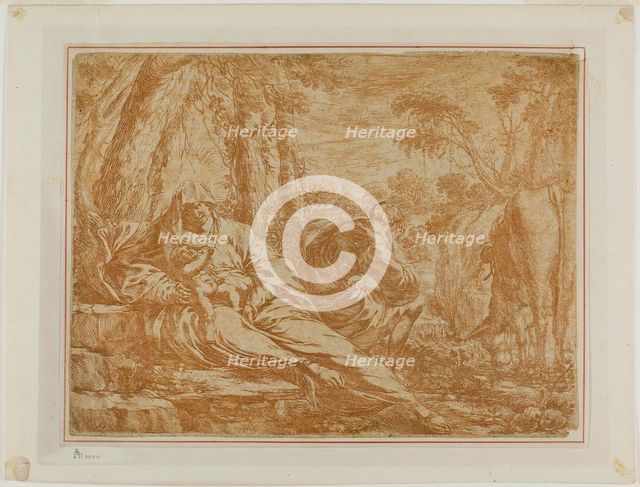 Rest on the Flight into Egypt, n.d. Creator: Bartolomeo Biscaino.