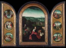 Rest on the Flight into Egypt (Triptych), ca 1515. Artist: Patinir, Joachim, follower of
