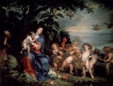 Rest on the Flight into Egypt (Virgin with Partridges) c1629-1630. Artist: Anthony van Dyck