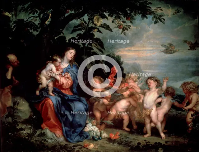 'Rest on the Flight into Egypt (Virgin with Partridges)', c1629-1630.  Artist: Anthony van Dyck