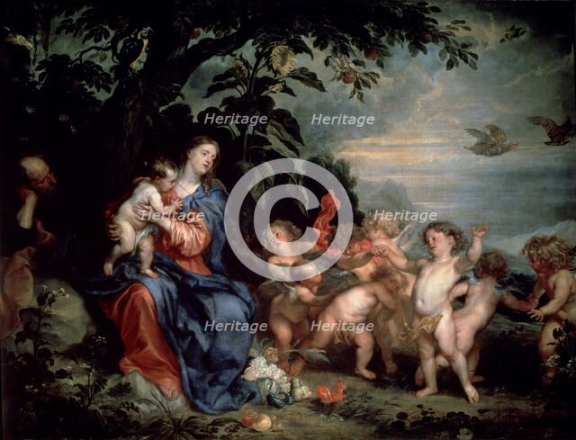'Rest on the Flight into Egypt (Virgin with Partridges)', c1629-1630.  Artist: Anthony van Dyck