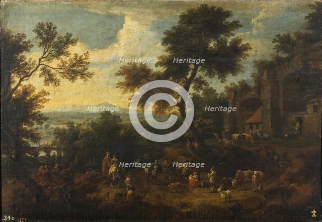 Rest on the road, between 1674 and 1717. Creator: Adriaen Frans Boudewyns.