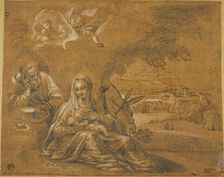 Rest on Flight into Egypt, n.d. Creator: Guido Reni