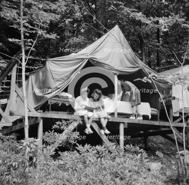 Rest period at Camp Gaylord White, Arden, New York, 1943. Creator: Gordon Parks.