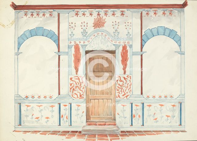 Restoration Drawing, 1935/1942. Creator: Robert W.R. Taylor.