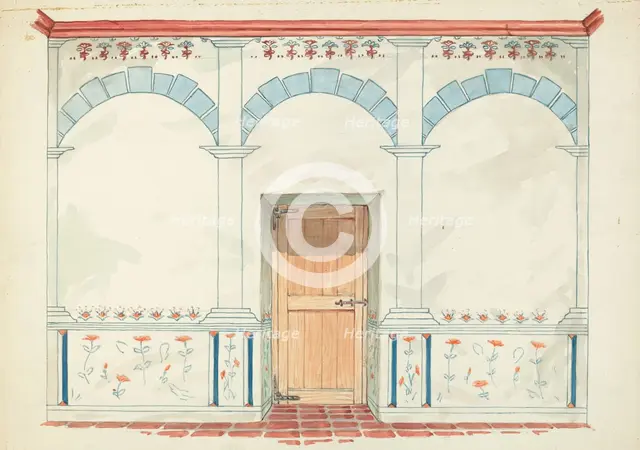 Restoration Drawing, 1935/1942. Creator: Robert W.R. Taylor.