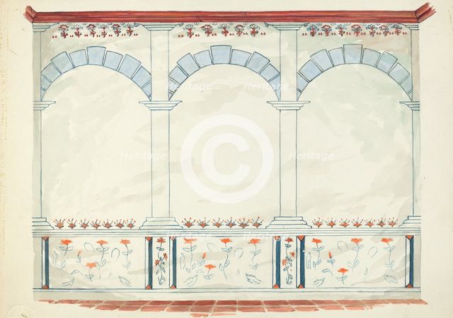 Restoration Drawing, 1935/1942. Creator: Robert W.R. Taylor.