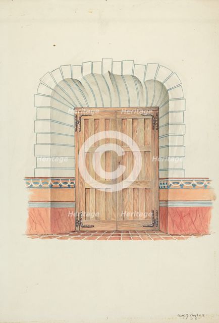Restoration Drawing, 1936. Creator: Robert W.R. Taylor.