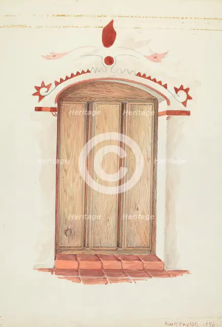 Restoration Drawing, 1936. Creator: Robert W.R. Taylor.
