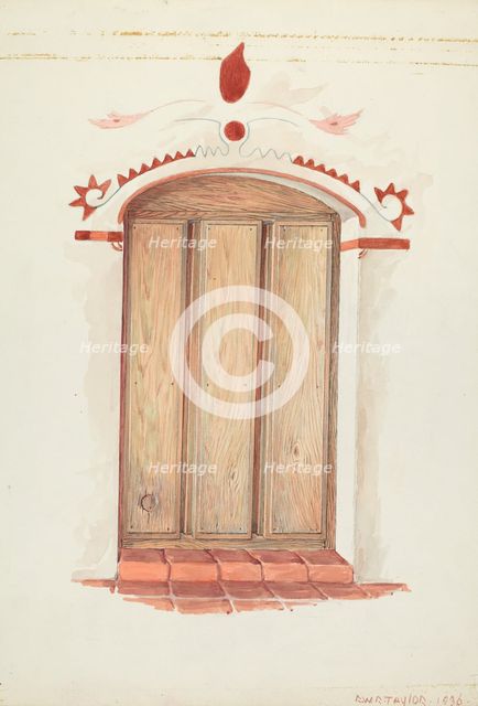 Restoration Drawing, 1936. Creator: Robert W.R. Taylor.