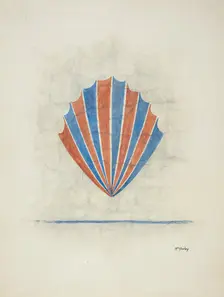 Restoration Drawing: Wall Painting, 1938. Creator: William McAuley