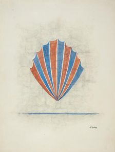 Restoration Drawing: Wall Painting, 1938. Creator: William McAuley