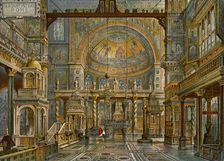Restoration of Old St Peter's, Rome 1907. Artist: HW Brewer