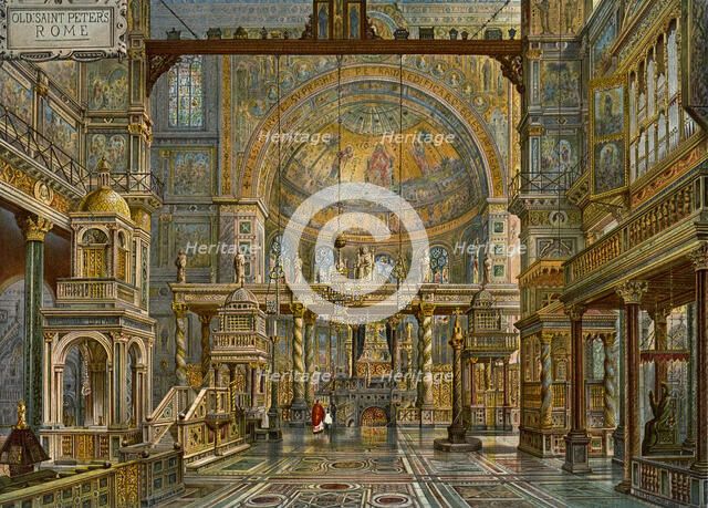 'Restoration of Old St Peter's, Rome', 1907.  Artist: HW Brewer