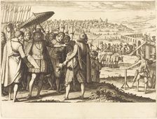 Restoration of the Aqueduct at Pisa, c. 1614. Creator: Jacques Callot