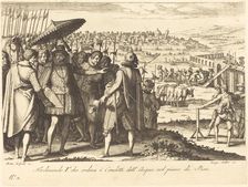 Restoration of the Aqueduct at Pisa, c. 1614. Creator: Jacques Callot