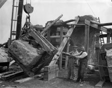Restoration work at Stonehenge, Amesbury, Wiltshire, 1919-1920. Artist: A Trowbridge
