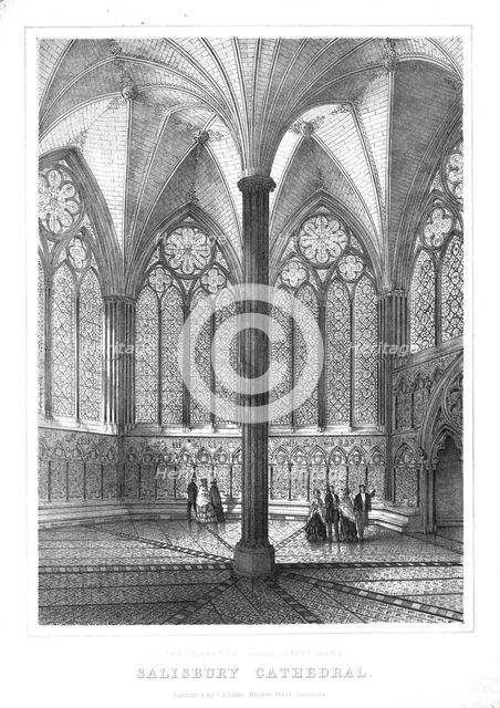 Restored Chapter House at Salisbury Cathedral, mid-late 19th century. Creator: Unknown.