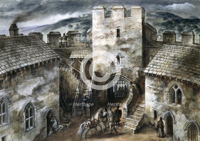 Restormel Castle, 14th century, (c1960s). Artist: Alan Ernest Sorrell.