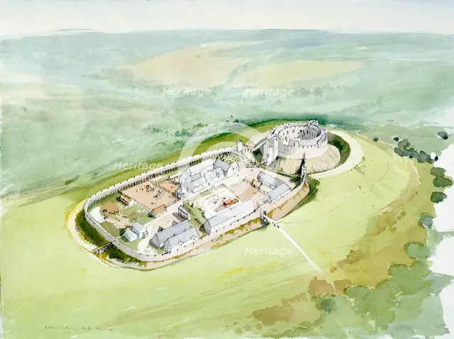 Restormel Castle, 14th century, (c1990-2010). Artist: Terry Ball.