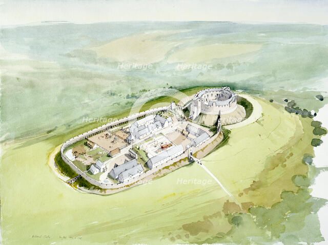 Restormel Castle, 14th century, (c1990-2010). Artist: Terry Ball.