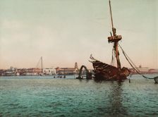 Restos del U.S.S. Maine, Habana, c1900. Creator: William H. Jackson