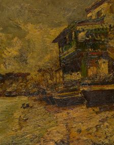 Restaurant Bernard in Estaque, 1880. Creator: Adolphe Monticelli