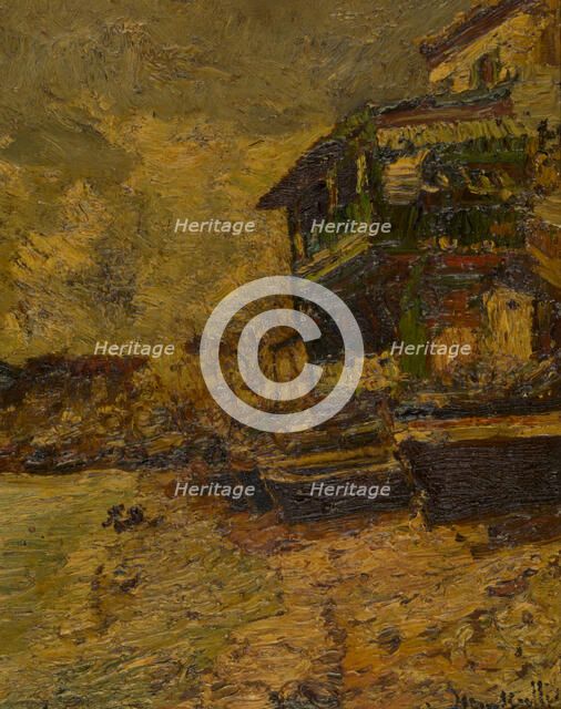 Restaurant Bernard in Estaque, 1880. Creator: Adolphe Monticelli.