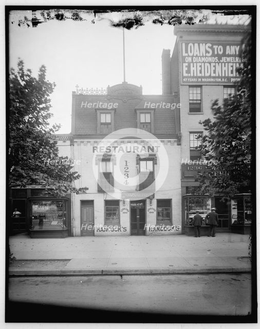Restaurant: Hancock's, Established 1840, between 1910 and 1920. Creator: Harris & Ewing.