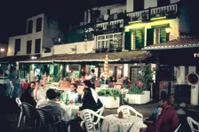 Restaurant in the old town, Funchal, Madeira, Portugal. Creator: Peter Thompson