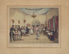 Restaurant in Saint Petersburg, 1842. Creator: Loginov, Vasily Ivanovich (active 1812-1846)