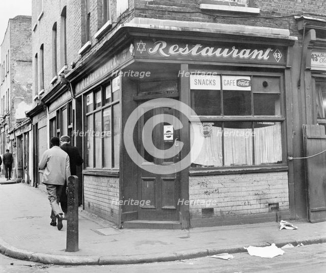 Restaurant on the corner of Old Montague Street, Whitechapel, London. Creator: Unknown.