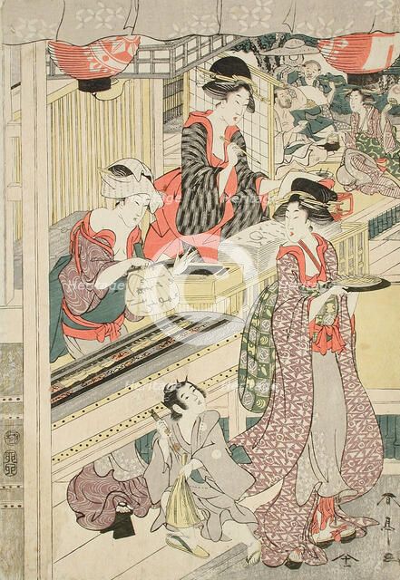 Restaurant Specializing in Eel, between circa 1804 and circa 1810. Creator: Katsukawa Shuntei.