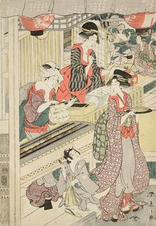 Restaurant Specializing in Eel, between circa 1804 and circa 1810. Creator: Katsukawa Shuntei
